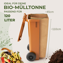 Lade das Bild in den Galerie-Viewer, BIOGLÜCK® Biomüllsäcke 120 l – reißfestes Kraftpapier für 120-Liter-Biotonnen, Kreuzboden