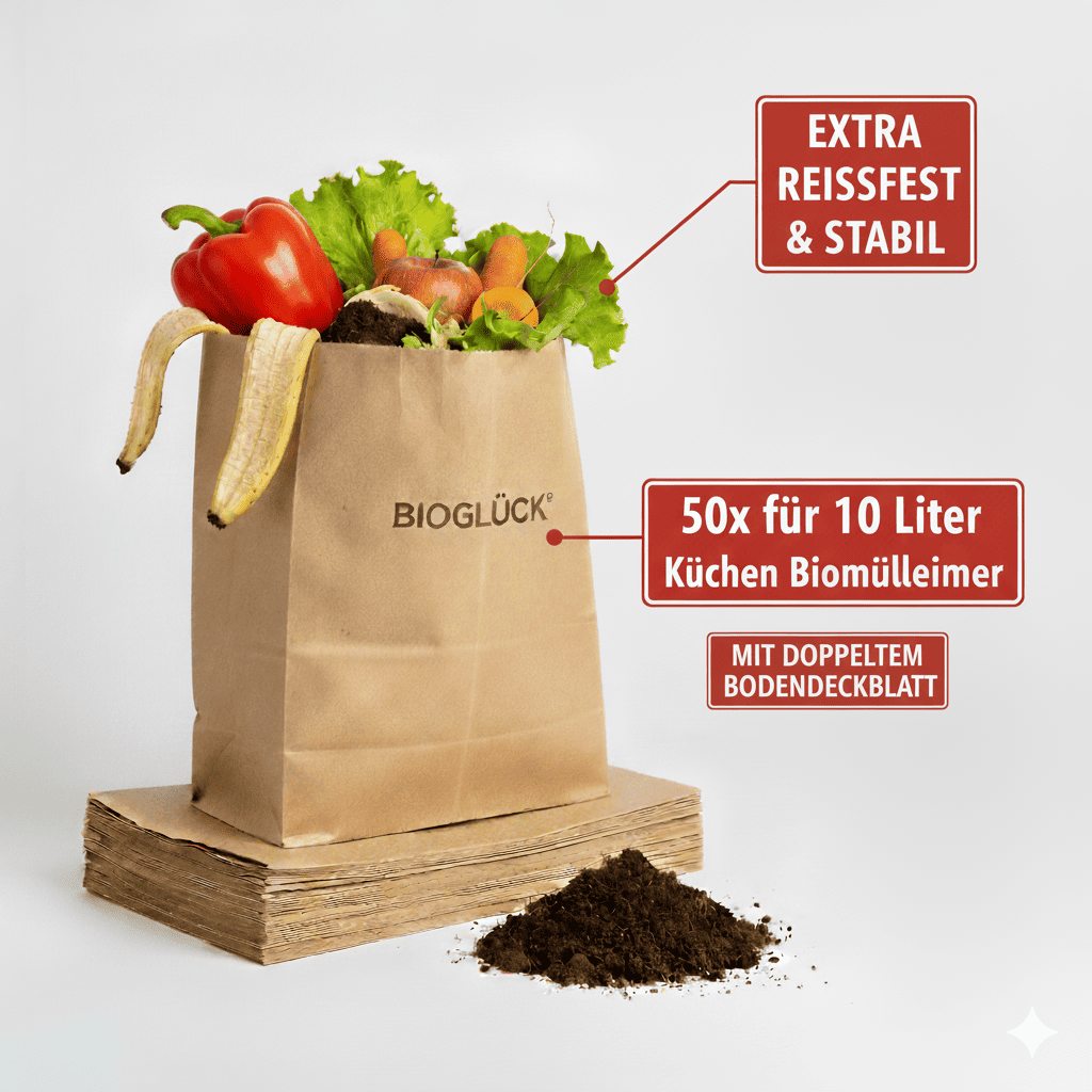 Bolsa para residuos orgánicos 10l con fondo bloque.