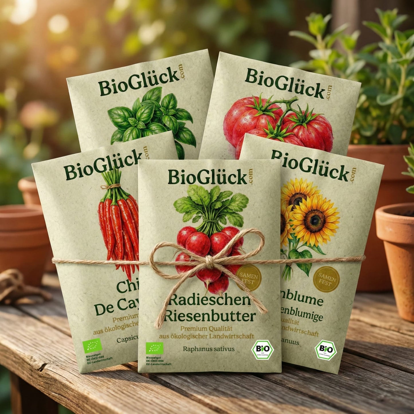 Das "Balkon & Hochbeet Starter-Kit" (5er-Set)