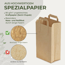 Load image into Gallery viewer, Biomüllbeutel 10l Papier mit Henkel - BioGlück.com