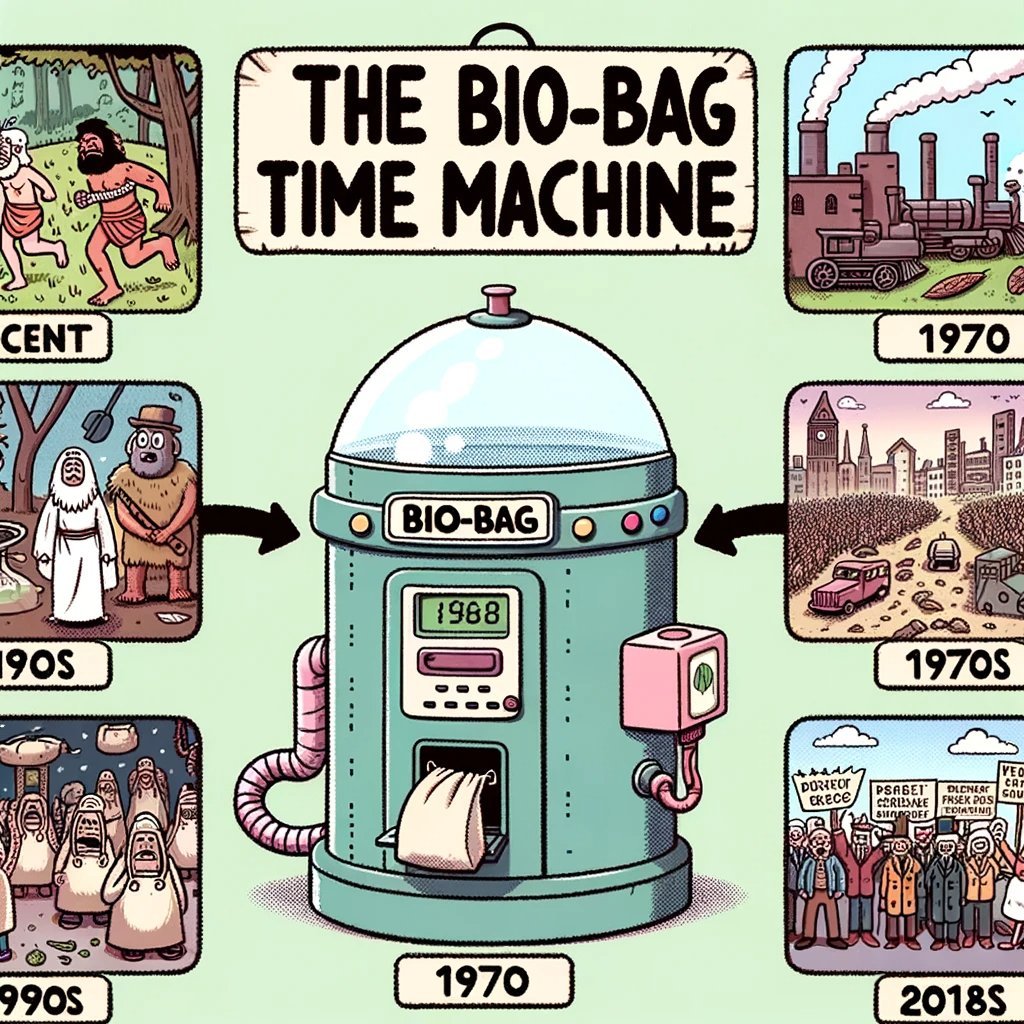 Die Geschichte der Papier-Biomülltüte: Eine Zeitreise durch die Abfallentsorgung - BioGlück.com