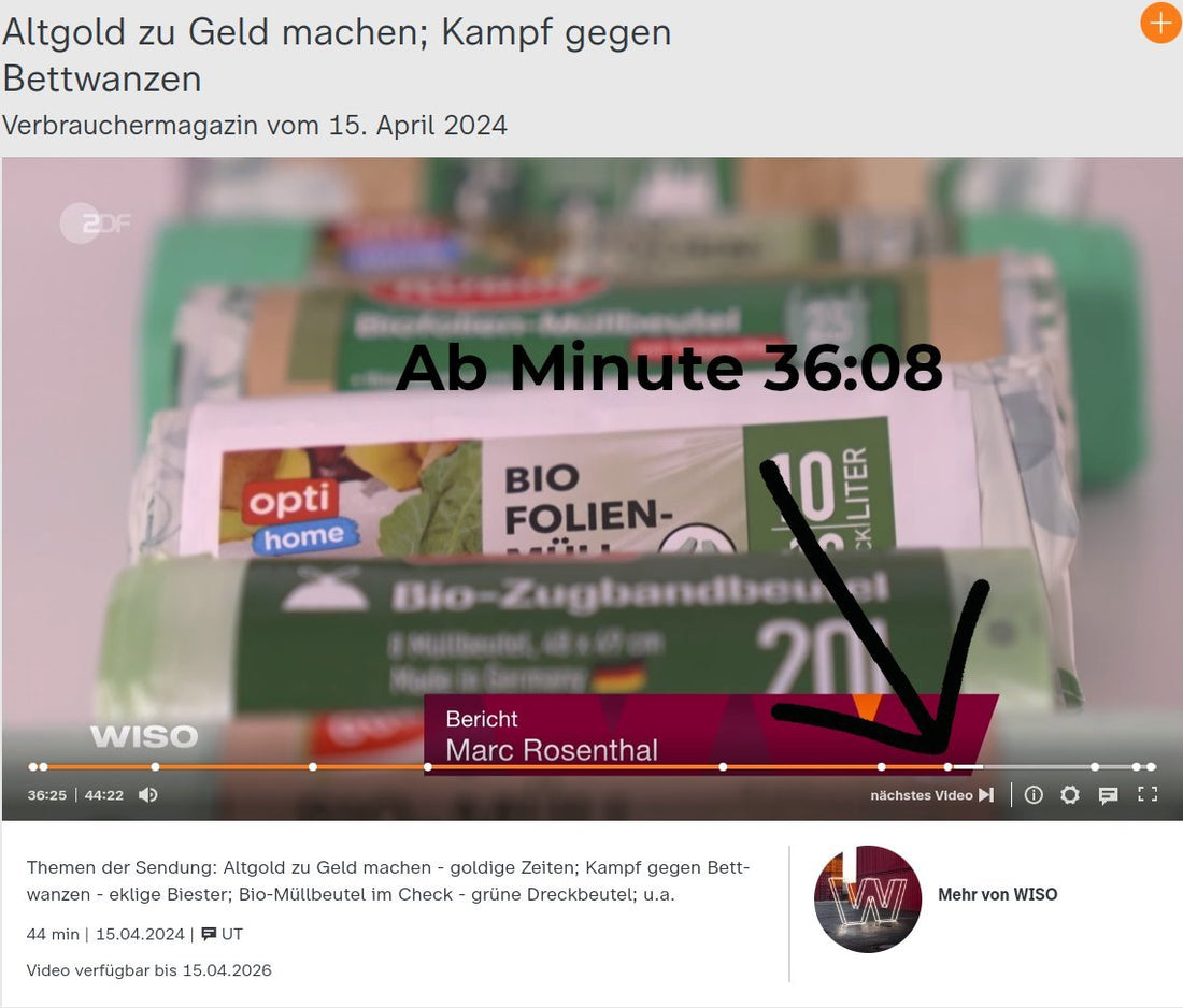 ZDF WISO testet Bio-Müllbeutel: Warum Papiertüten die sichere Wahl sind - BioGlück.com