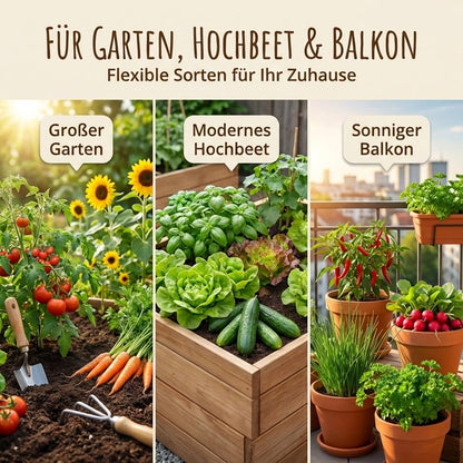 Für Garten, Hochbeet und Balkon: flexible Sorten für jedes Zuhause