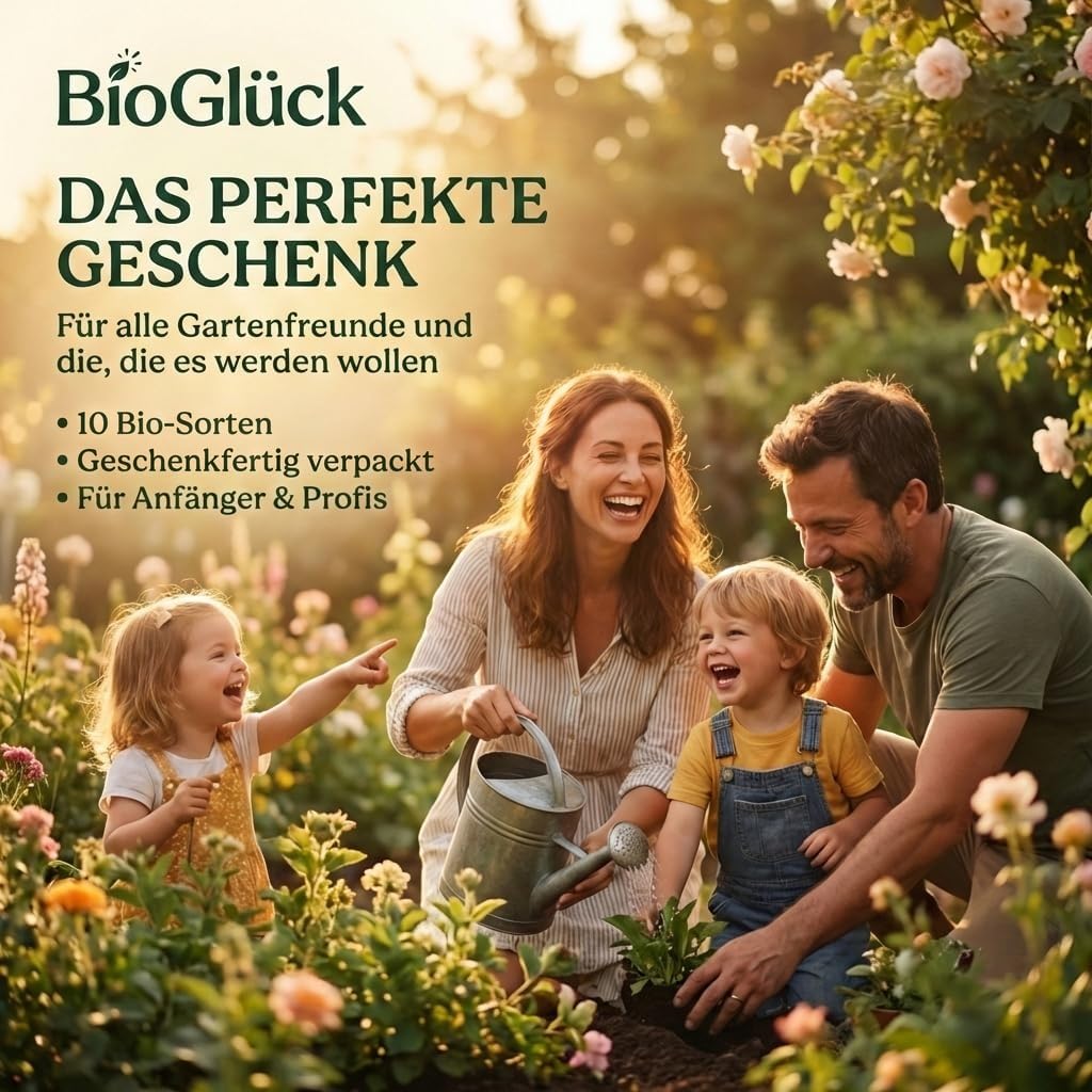 Das perfekte Geschenk: Familie beim Gärtnern