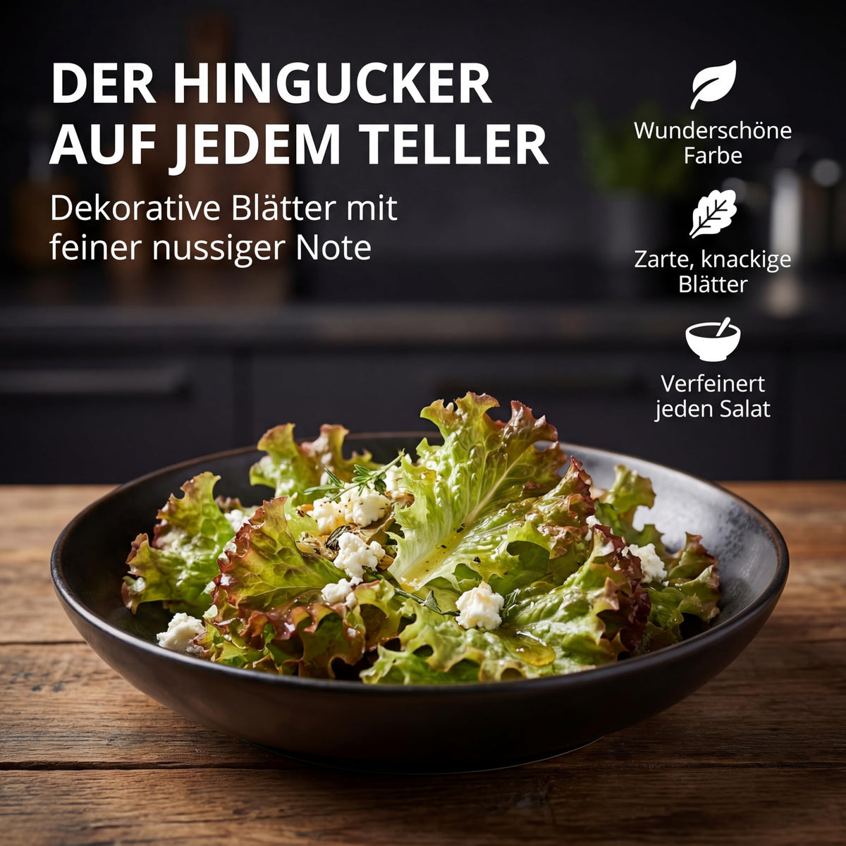 Der Hingucker auf jedem Teller: dekorative Blätter mit nussiger Note