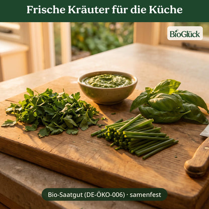 BioGlück Kräutergarten Set: frische Kräuter aus dem eigenen Anbau