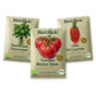 BioGlück Mediterran Set: Bio-Samentüten des Sets auf Weiß