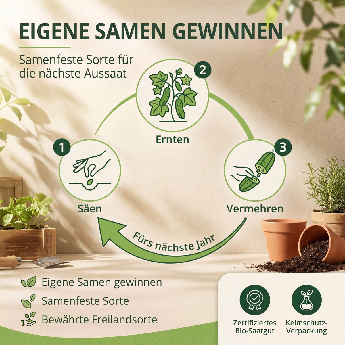 Eigene Samen gewinnen: säen, ernten, vermehren