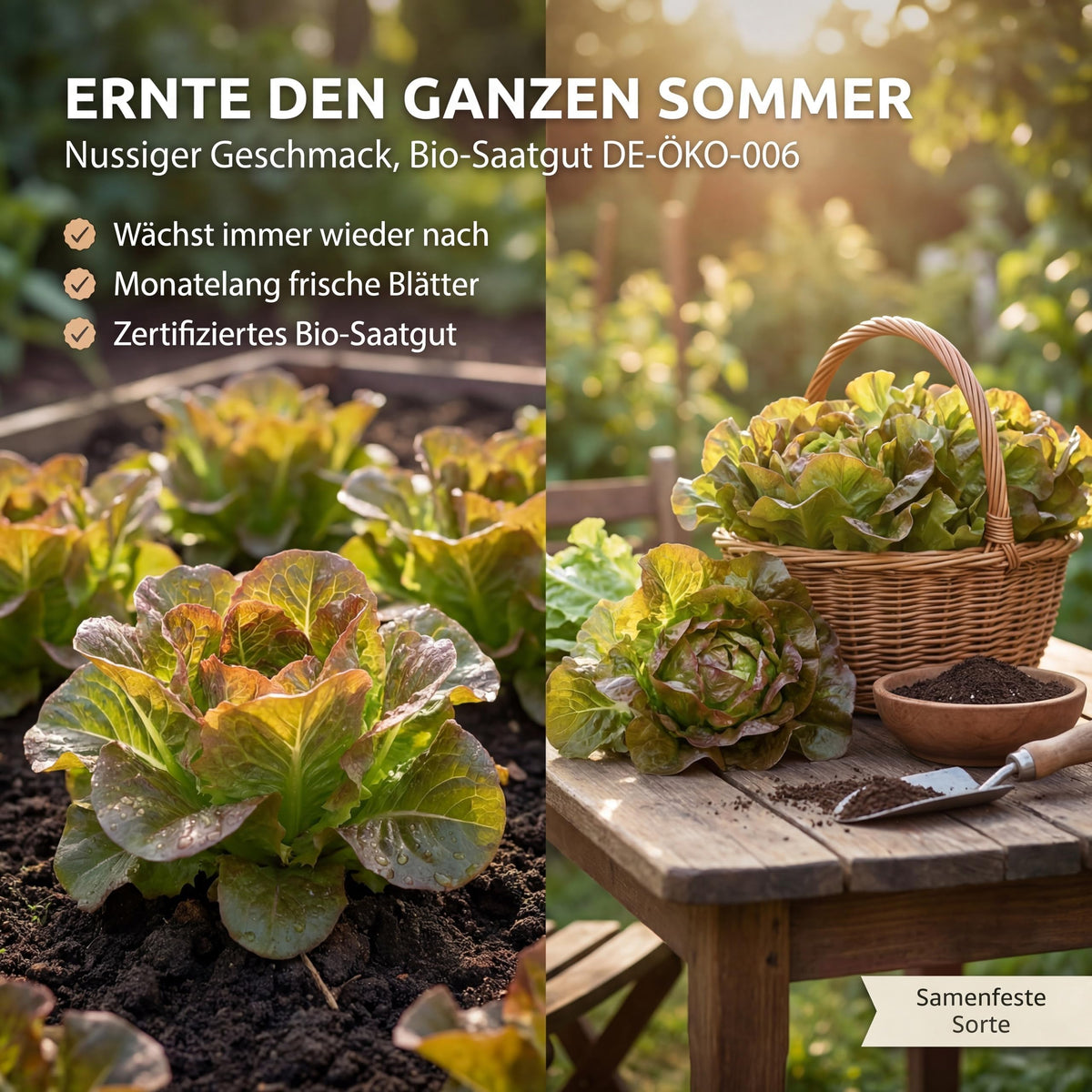Ernte den ganzen Sommer: Pflücksalat wächst immer wieder nach