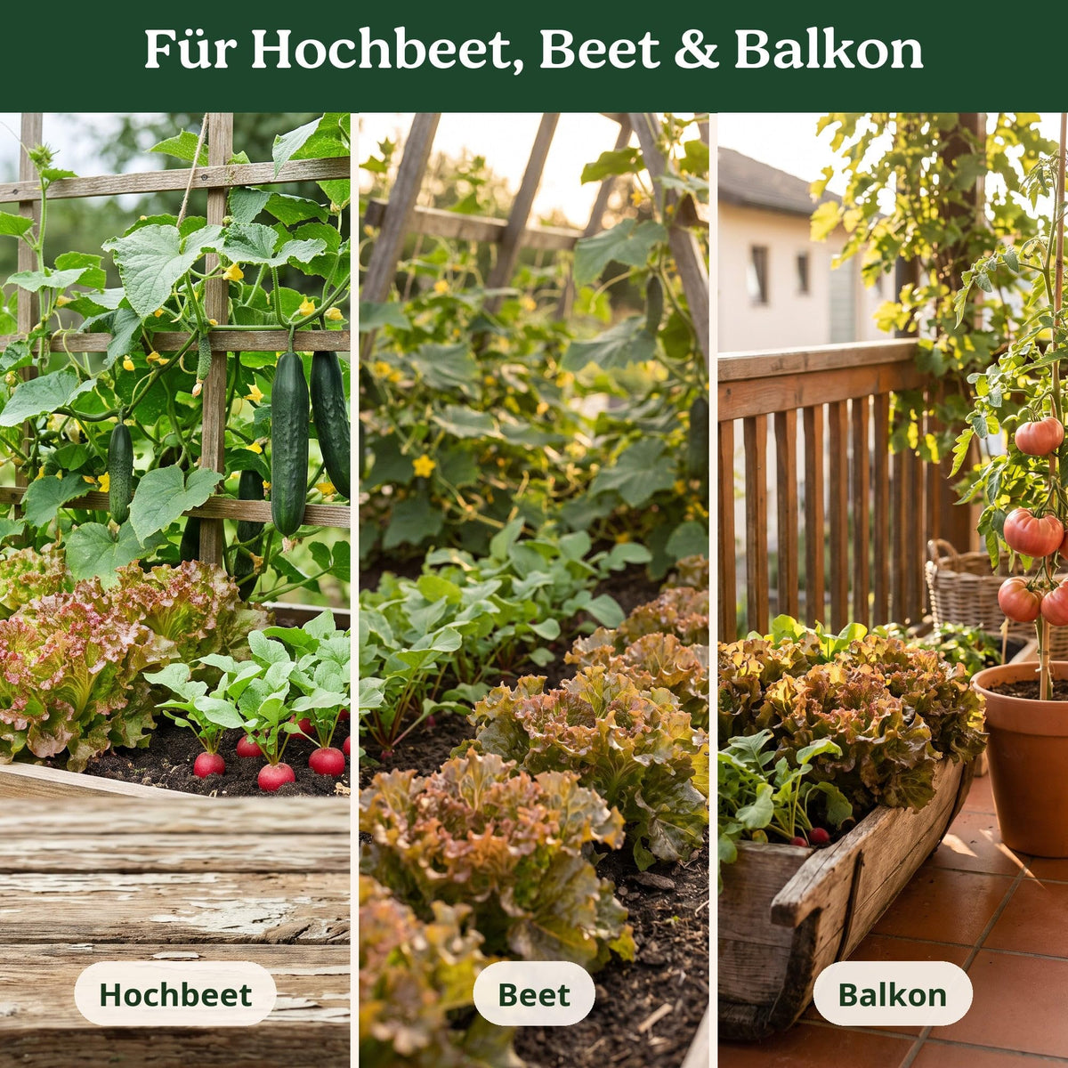 Salatgarten Set: passende Standorte für die Sorten