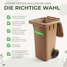 Lade das Bild in den Galerie-Viewer, BIOGLÜCK® Biomüllsäcke 240 l – reißfestes Kraftpapier für 240-Liter-Biotonnen, Kreuzboden
