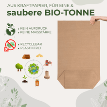 Load image into Gallery viewer, 50, 60, 70 &amp; 80 litre organic waste bags for the organic waste bin [25 pieces]
