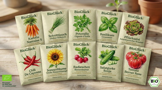 Bio-Saatgut Komplettset "Unsere Besten" – 10 Sorten Selbstversorger-Box