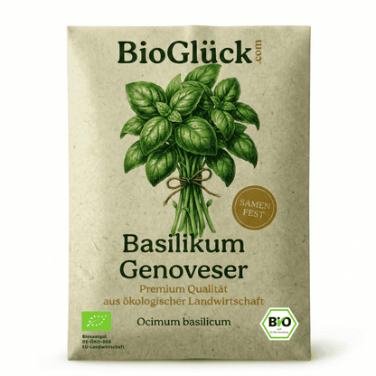 BioGlück Balkon & Fensterbank Saatgut Set – 5 Bio Samen: Basilikum, Petersilie, Schnittlauch, Tomate Berner Rose & Chili De Cayenne