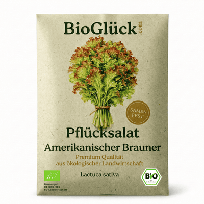BioGlück® Bio-Pflücksalat 'Amerikanischer Brauner' Samentüte aus Graspapier
