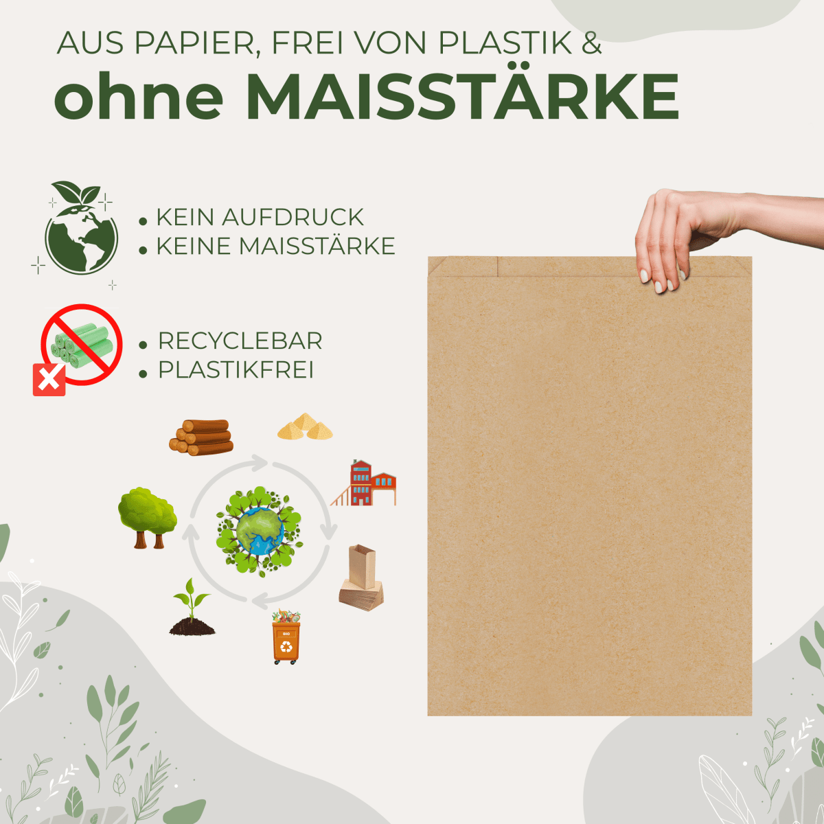 BioGlück® Papier - Biomüllbeutel 20l – reißfest & nassfest - BioGlück.com