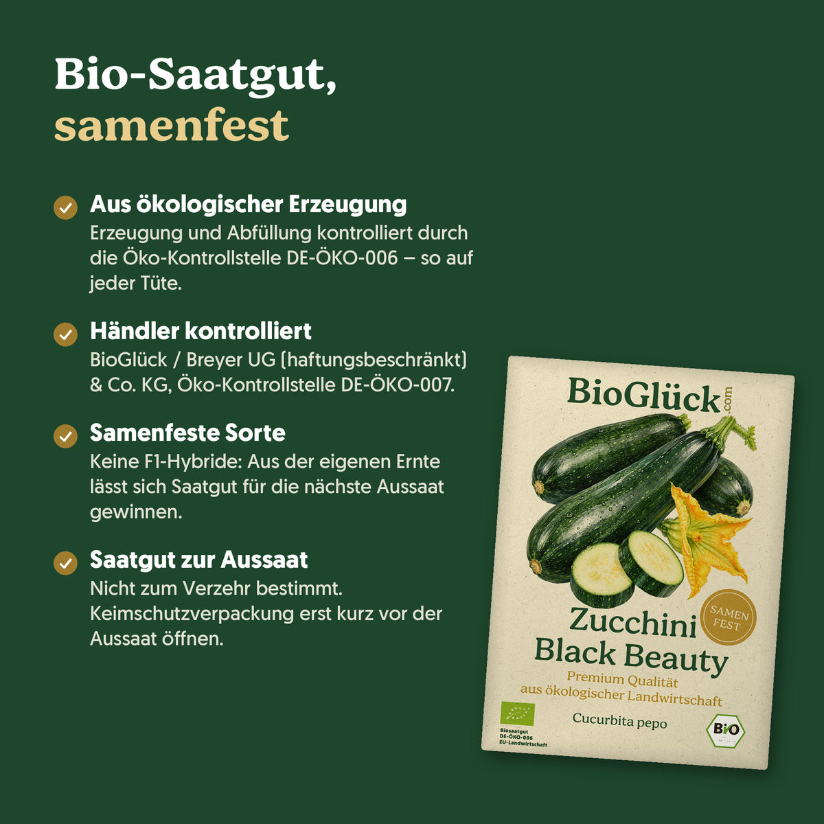 Bio-Saatgut, samenfest: Kontrollstellen DE-ÖKO-006 und DE-ÖKO-007