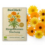 BioGlück Bio-Ringelblumen-Mischung: Samentüte aus Graspapier mit Ringelblumen