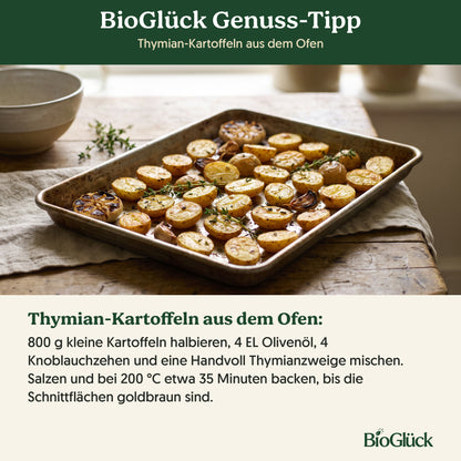 BioGlück Genuss-Tipp: Thymian-Kartoffeln aus dem Ofen