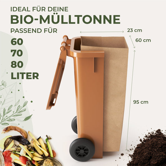 50, 60, 70 & 80 Liter Biomüllsäcke für die Biotonne [50 Stück] - BioGlück.com
